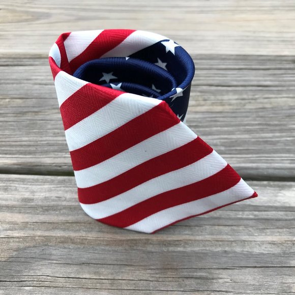4th July Men Tie USA Flag Patriot Necktie Classic - Picture 7 of 9